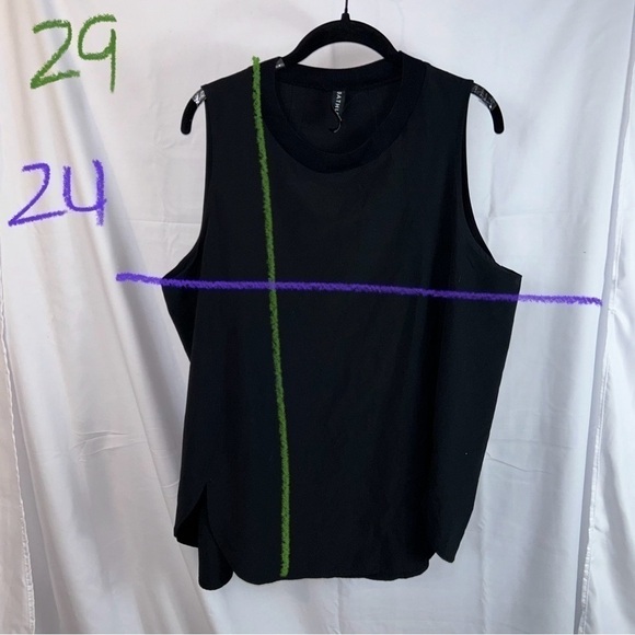 Athleta Top Sunlover SPF 50+ Pullover Tank Top Sleeveless Crewneck Scallop Back - Picture 5 of 10